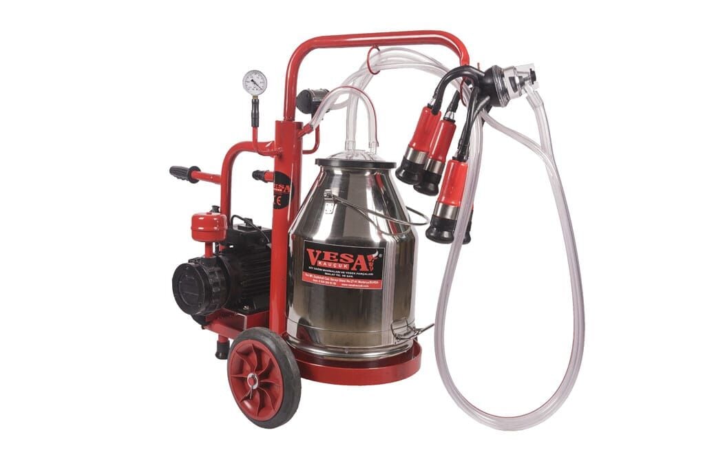 Vesa Süt Sağma Makinası Tek Sağım Krom Kazan