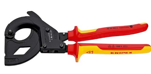 Knipex 95 36 315A Cırcır Mekanizmalı VDE Kablo Kesici