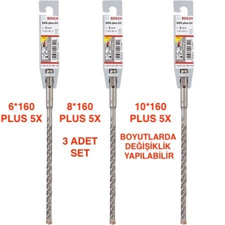 Bosch SDS-Plus 5X 6-8-10*160 Mm Matkap Ucu Set