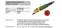 Proxxon 28500 MİKROMAT 50 Freze Matkap
