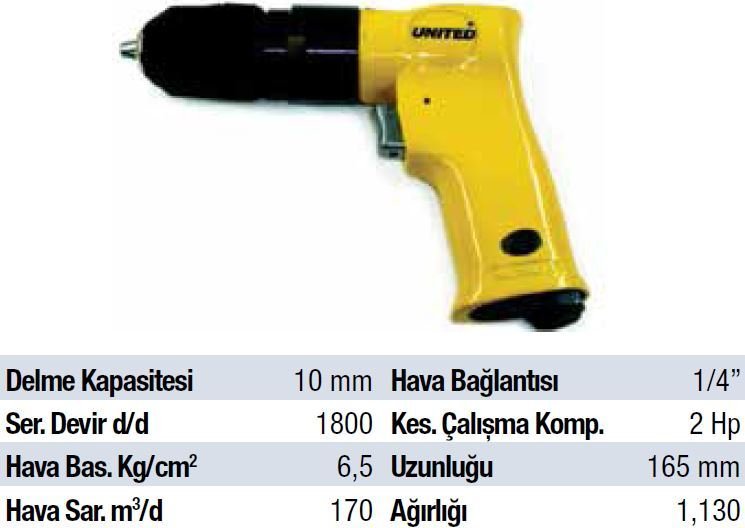 MTR Havalı Matkap UT 4030S