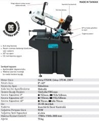 Craft & OZCO  T153DC Şerit Testere Tezgahı