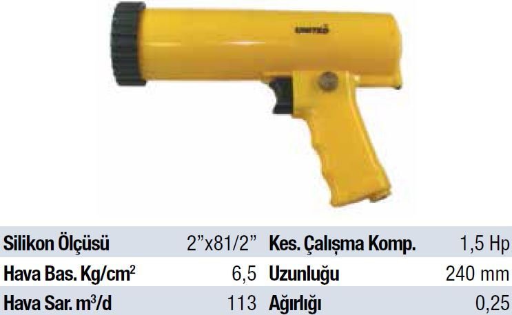 MTR Havalı Silikon Pompası UT 6041
