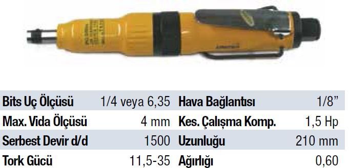 MTR Havalı Tornavida UT 4050