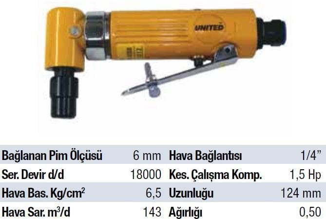 MTR Havalı Kalıpçı Taşlama UT 7034M