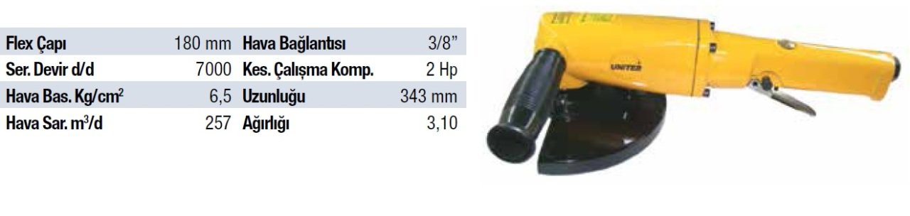 MTR Havalı Taşlama 180mm UT 7041