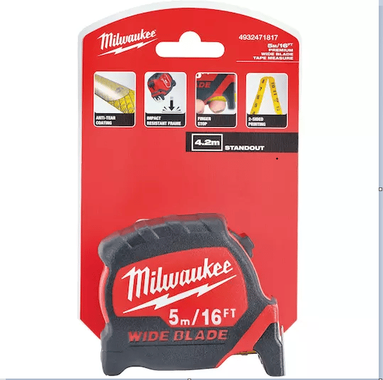 Milwaukee 4932471817 5 m Premium Geniş Bıçak Şerit Metre