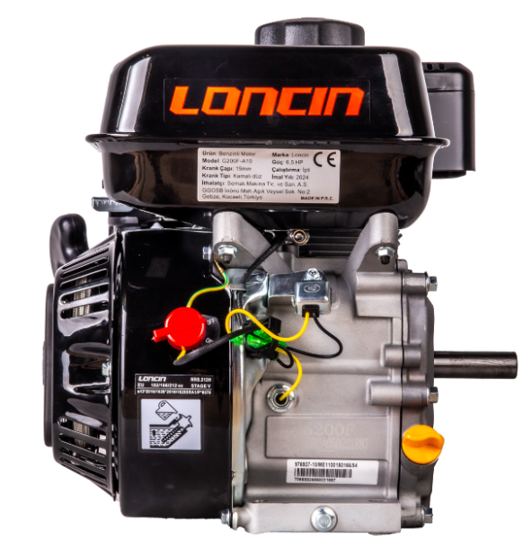 Loncin G200F-A10 EUR5 Çapa Tipi 6.5 HP Benzinli Motor
