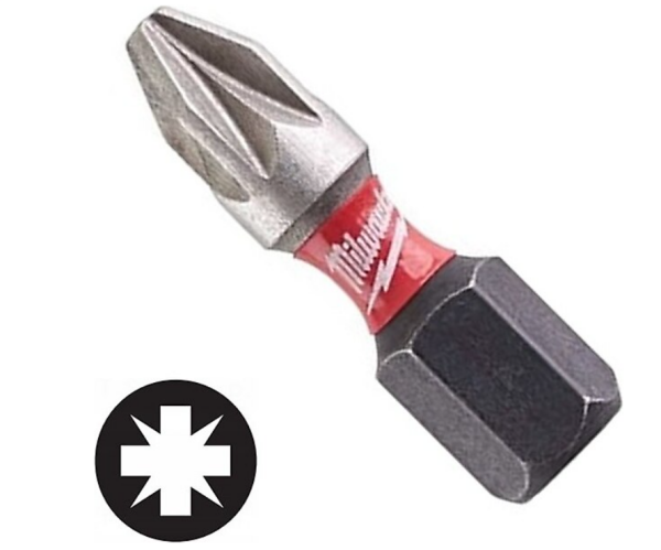 Milwaukee Bits Uç Matkap Ucu Tornavida Ucu Vidalama Ucu PZ2-25 mm T4932430864 - 1 Adet - PZ2 25mm