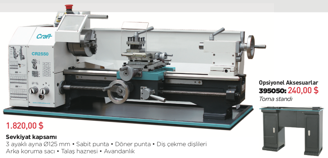 OZCO  CR2555 Torna Makinası