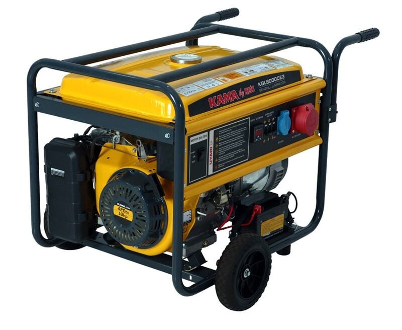 Kama By Reis KGL 8000 CE3 Benzinli Jeneratör (8,1 kVA) Marşlı ve İpli Trifaze