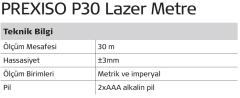 Prexiso P30 Lazer Metre (30 Metre)