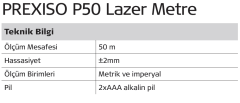Prexiso P50 Lazer Metre (50 Metre)