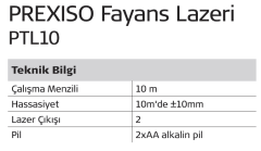 Prexiso PTL10 Çizgi Fayans Lazeri