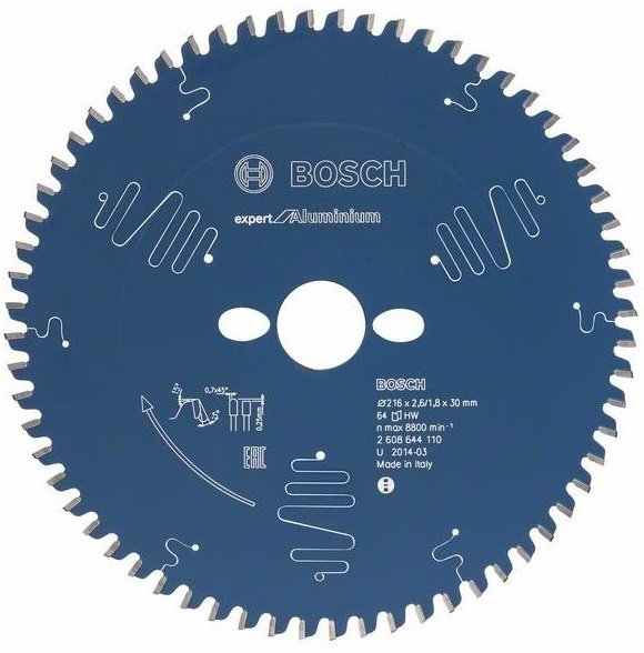Bosch 216x64 Aluminyum ve PVC Elmas Daire Testere