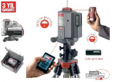 Bmi IPX5 648 02B İnşaat Lazeri Yatay Dikey Topomat
