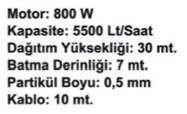 Max Extra QSB-2H-800 B Dalgıç Pompa (30m) Paslanmaz Gövde