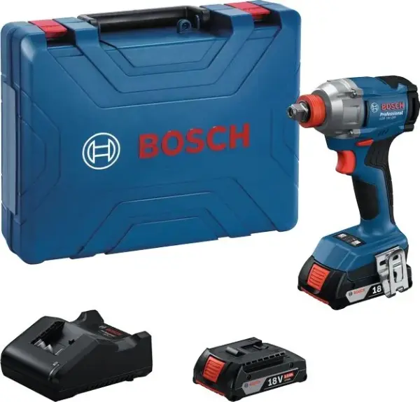 Bosch GDX 18V-285 Çift Akülü 2 Ah Darbeli Somun Sıkma Makinesi