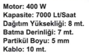 Max Extra QSB-H-400 Dalgıç Pompa (5m)