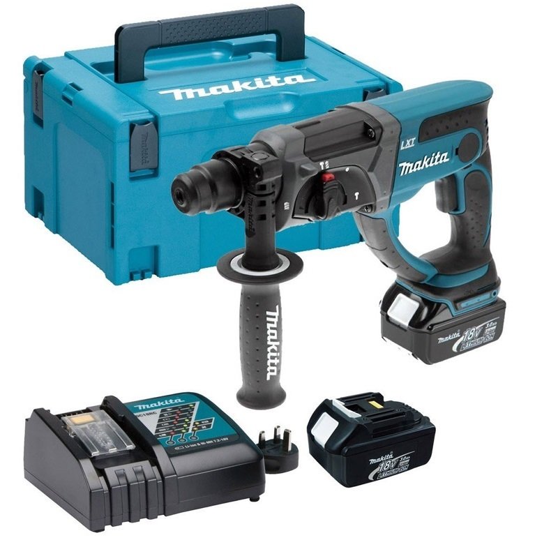 Makita DHR202RTJ 18V Li Çift Akülü Akülü Kırıcı Delici Matkap