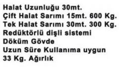 Max Extra Şaryolu Endüstriyel Vinç Trifaze 300/600 kg